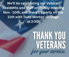 With Love and Respect, We Thank our Veterans
